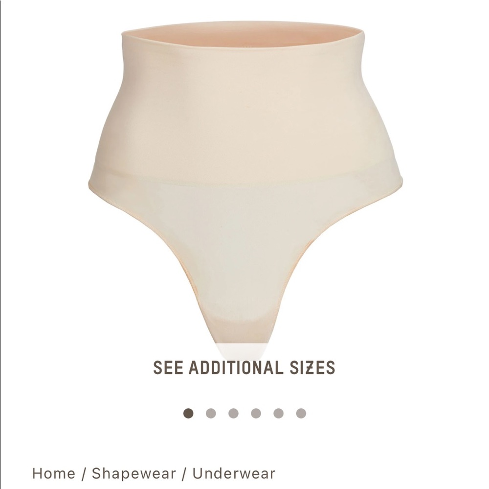 NWOT SKIMS core control thong - sand